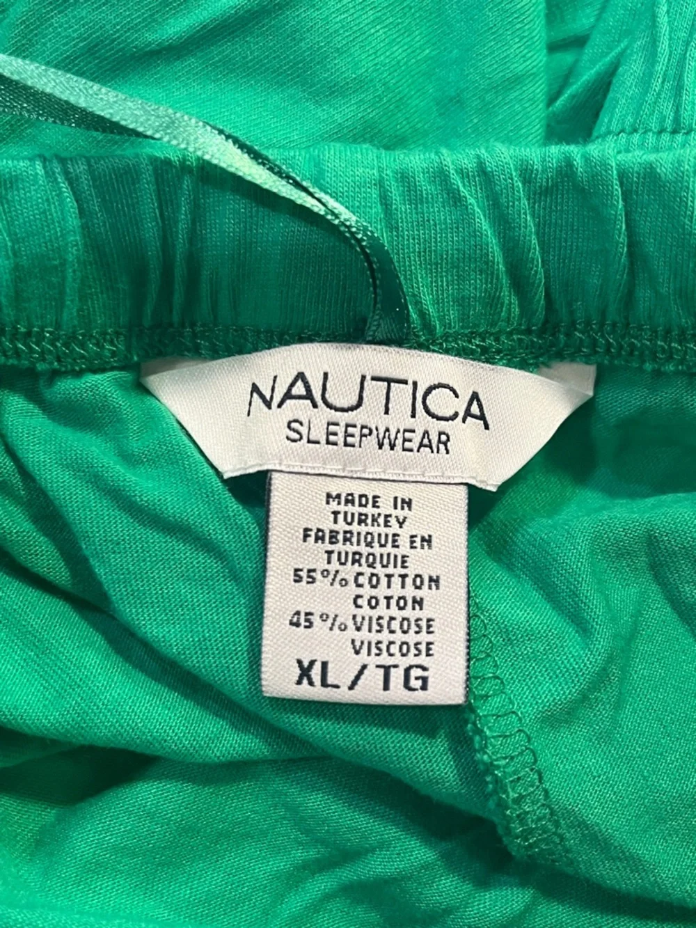 Nautica Sleepwear Pajama Pants green Vintage Women’s Size XL